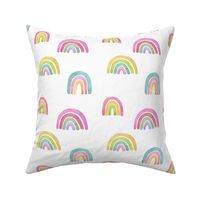 7" Rainbows in the sky, rainbow fabric, baby fabric,nursery fabric and rainbows nursery 