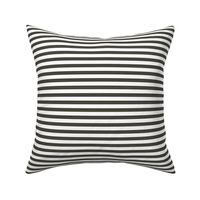 Off Black  French Ticking  Stripe   