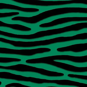 ★ ZEBRA OR TIGER ? ★ Green – Large Scale - Horizontal / Collection : Wild Stripes – Punk Rock Animal Prints 2