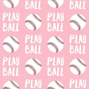 Play ball - baseball - pink - LAD19