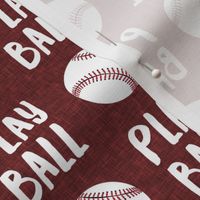 Play ball - baseball - red- 19