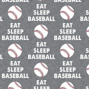 EAT SLEEP BASEBALL - Baseball - sports - med grey - LAD19