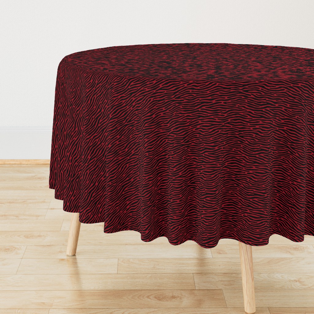 ★ ZEBRA OR TIGER ? ★ Deep Red – Tiny Scale - Horizontal / Collection : Wild Stripes – Punk Rock Animal Prints 2