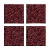 ★ ZEBRA OR TIGER ? ★ Deep Red – Tiny Scale - Horizontal / Collection : Wild Stripes – Punk Rock Animal Prints 2