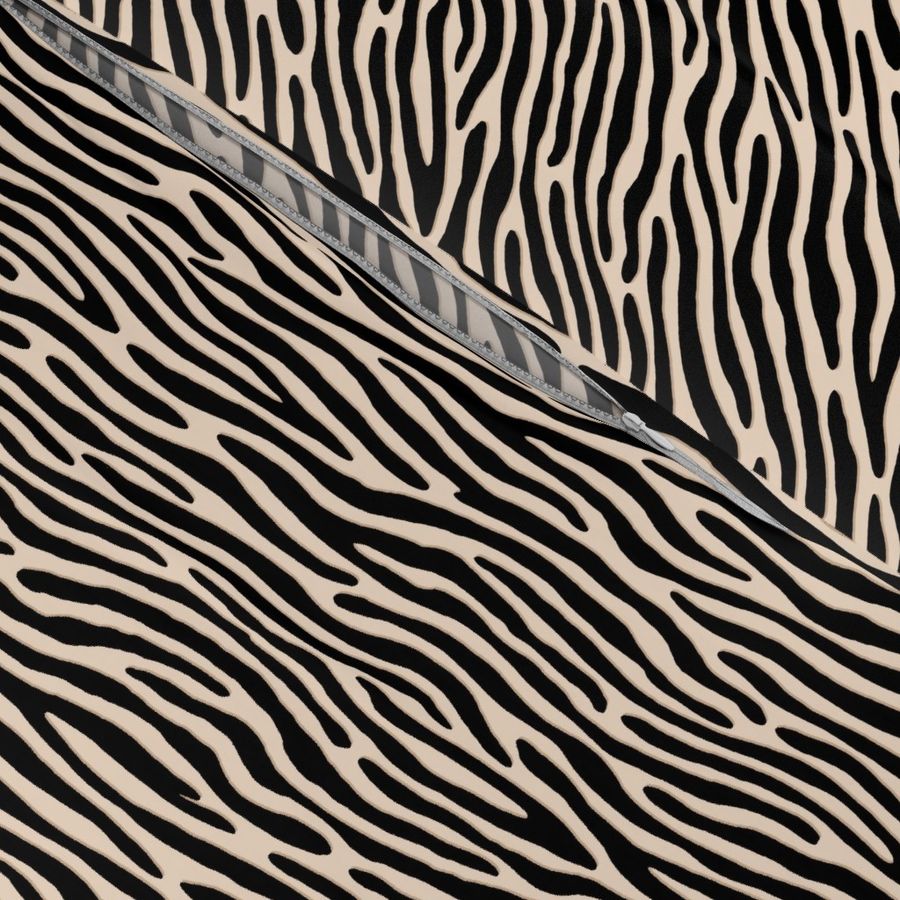 ★ ZEBRA OR TIGER ? ★ Black and White (ecru) – Tiny Scale - Horizontal / Collection : Wild Stripes – Punk Rock Animal Prints 2