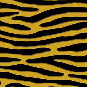 ★ ZEBRA OR TIGER ? ★ Mustard Yellow – Large Scale - Horizontal / Collection : Wild Stripes – Punk Rock Animal Prints 2
