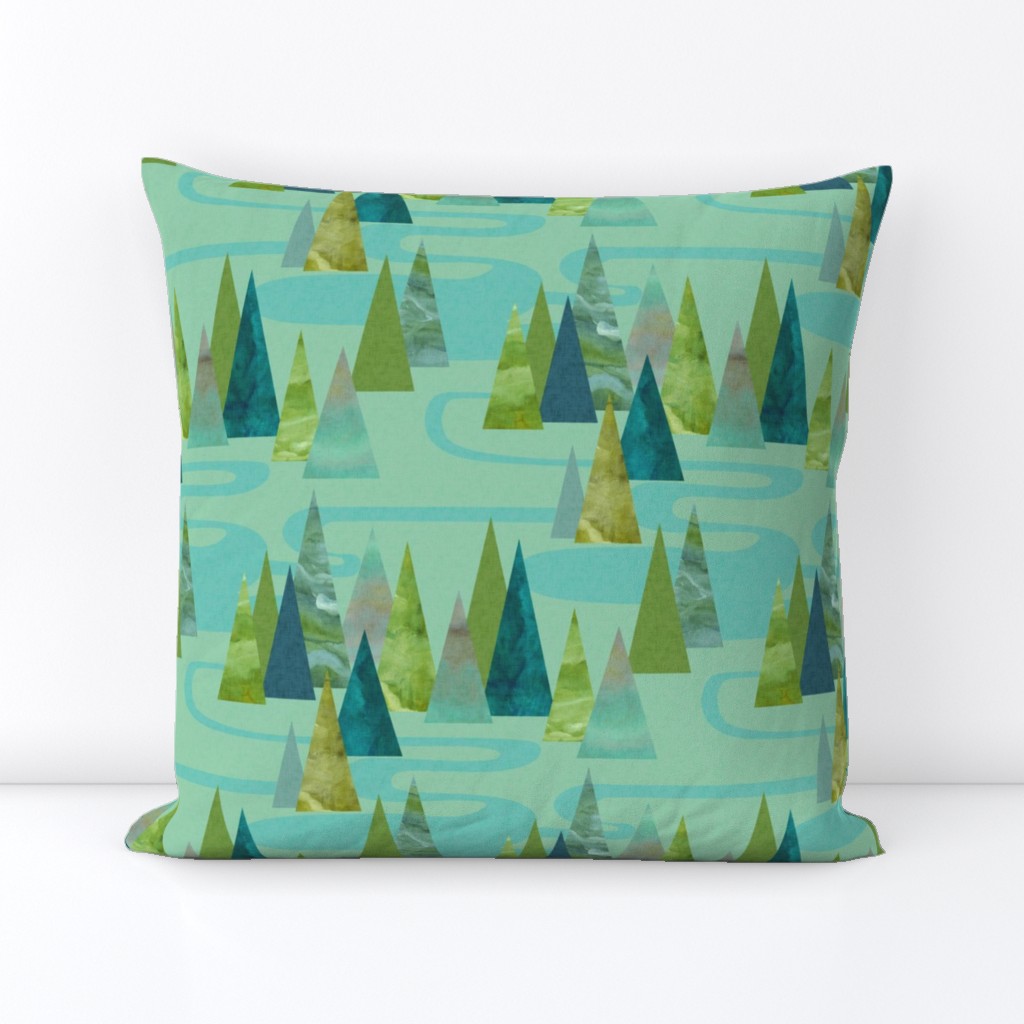 Lakeside Mountains {Mint}