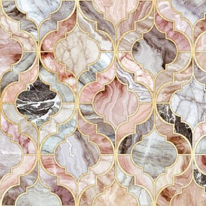 Rosy Marble Moroccan Tiles - medium