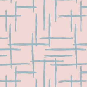 Abstract geometric minimal stripes checkered stripe trend pattern peach blue
