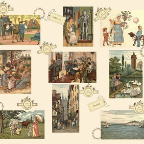 Vintage Postcards Drawings 1900s