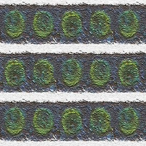 Woodcut Green Moon Stripes