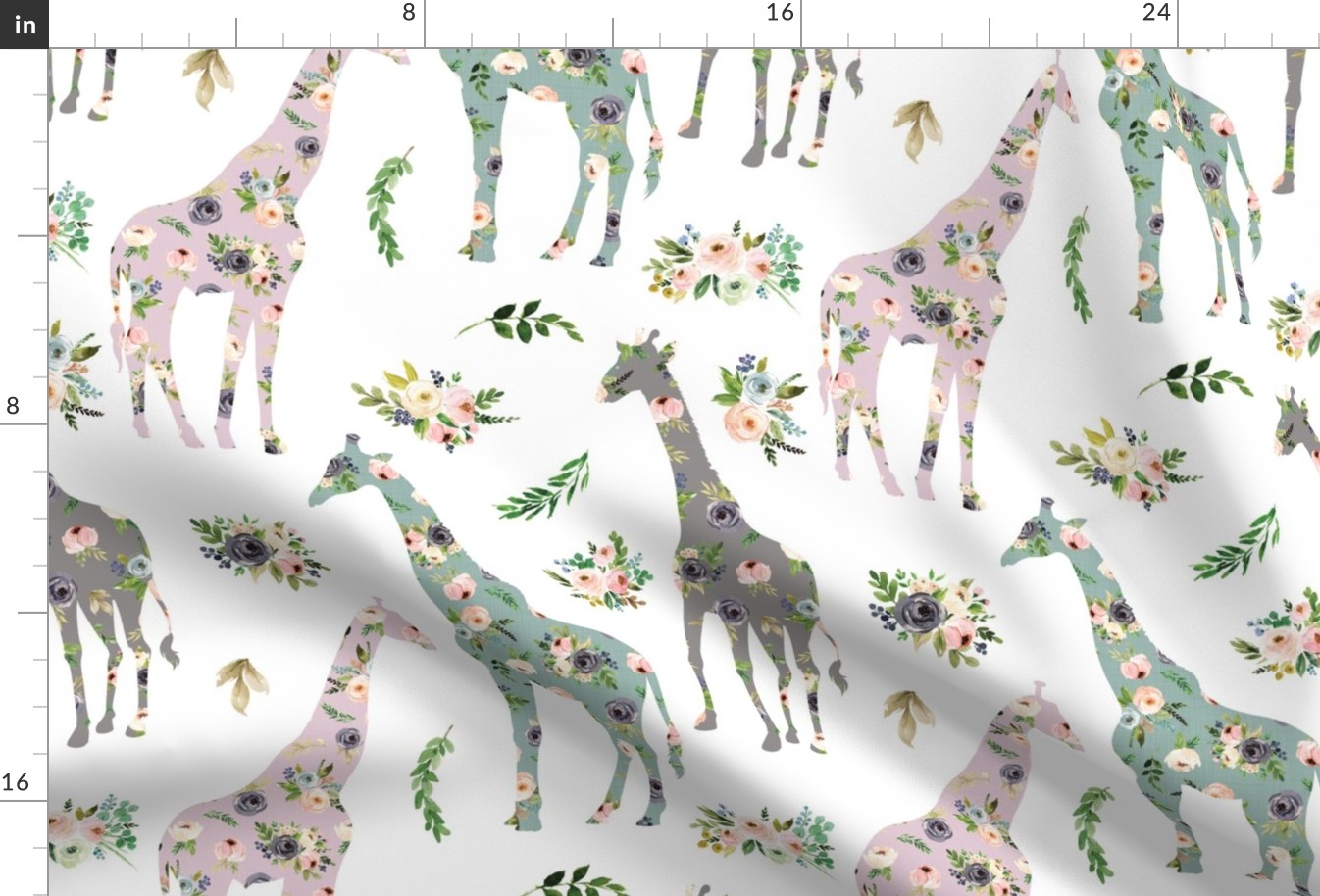 floral patchwork giraffe