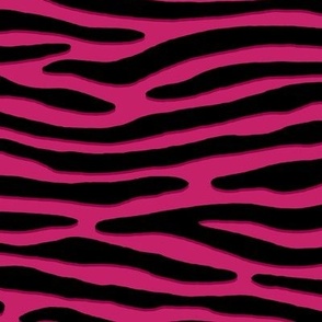 ★ ZEBRA OR TIGER ? ★ Hot Pink – Large Scale - Horizontal / Collection : Wild Stripes – Punk Rock Animal Prints 2