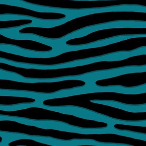 ★ ZEBRA OR TIGER ? ★ Teal Blue – Large Scale - Horizontal / Collection : Wild Stripes – Punk Rock Animal Prints 2