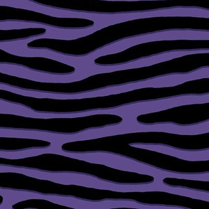 ★ ZEBRA OR TIGER ? ★ Psychobilly Purple – Large Scale - Horizontal / Collection : Wild Stripes – Punk Rock Animal Prints 2
