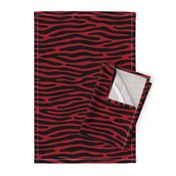 ★ ZEBRA OR TIGER ? ★ Deep Red – Large Scale - Horizontal / Collection : Wild Stripes – Punk Rock Animal Prints 2