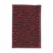 ★ ZEBRA OR TIGER ? ★ Deep Red – Large Scale - Horizontal / Collection : Wild Stripes – Punk Rock Animal Prints 2