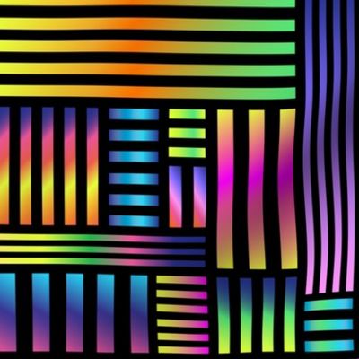 90's Neon Ombre Stripes