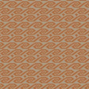 Inca Steps and Swirls in Tan