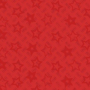 Hall of Fame Stars Texture Red