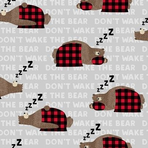 (small scale) don't wake the bear - grey  ZZZs C19BS