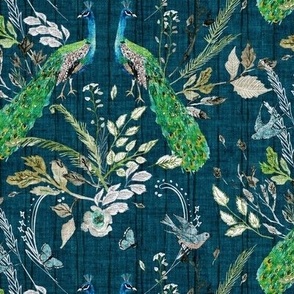 Peacock Chinoiserie (teal) MED 