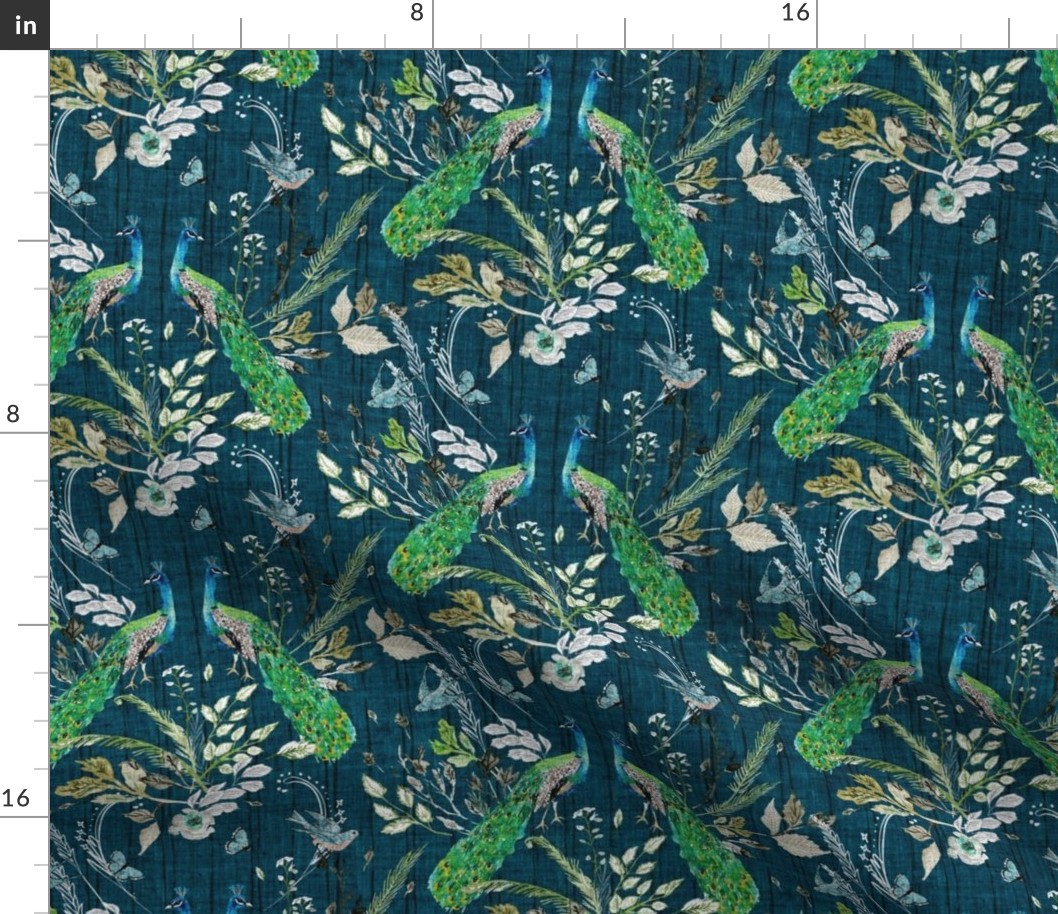 Peacock Chinoiserie (teal) MED 