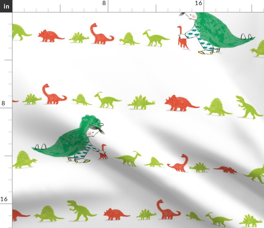 Lining up dinosaurs