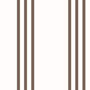 three stripe ivory brown and offwhite stripes