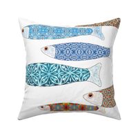 millefiori fish repeating spoonflower transparent background