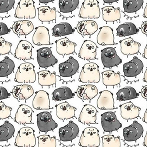 Black pugs! - 125 designs by inkpug