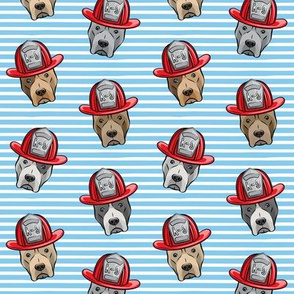 Pit Bull Terrier Fire Dog - blue stripes - LAD19