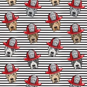 Pit Bull Terrier Fire Dog -  black stripes - LAD19