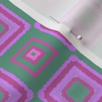 Lilac Pink and Green Tiled Squares