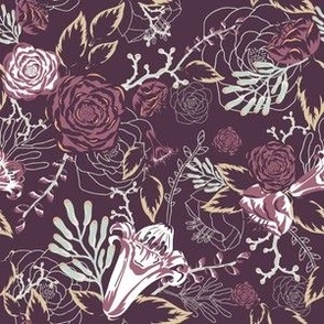 Floral Joy Vintage Garden - Purple