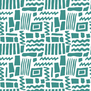 abstract pattern green on white