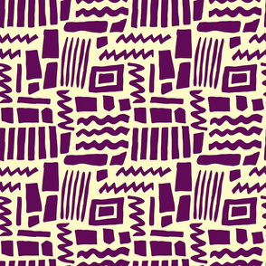 abstract pattern maroon on yellow