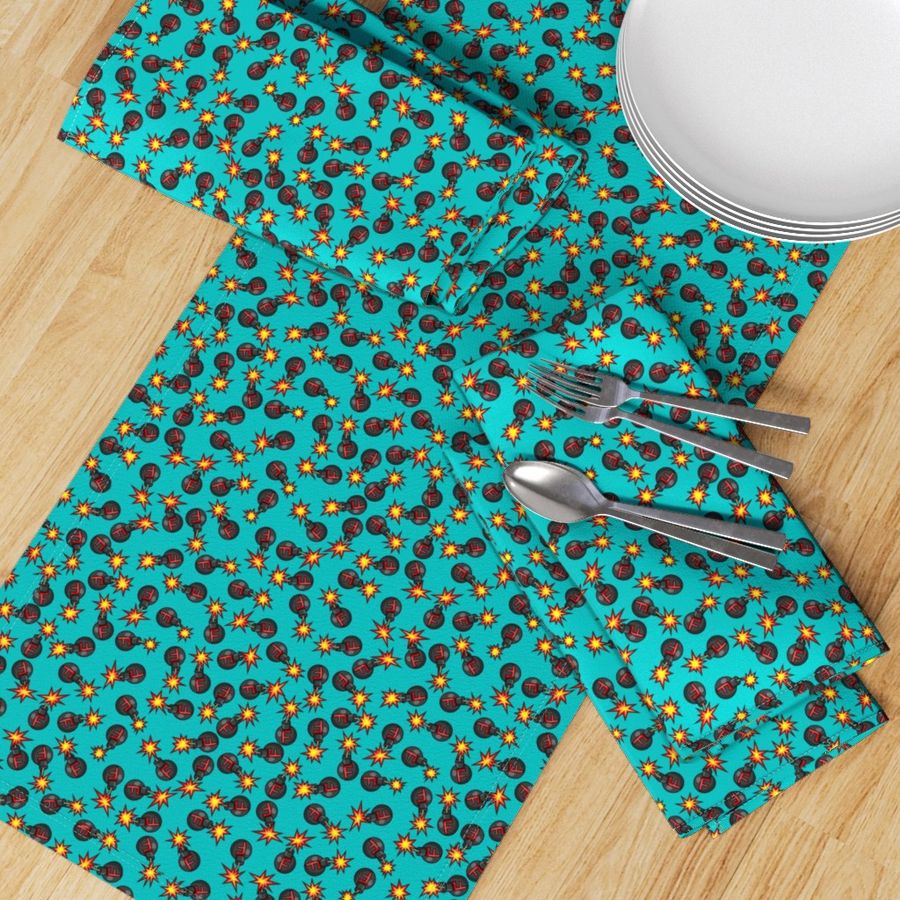 F-bomb scattered teal small