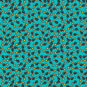 F-bomb scattered teal small