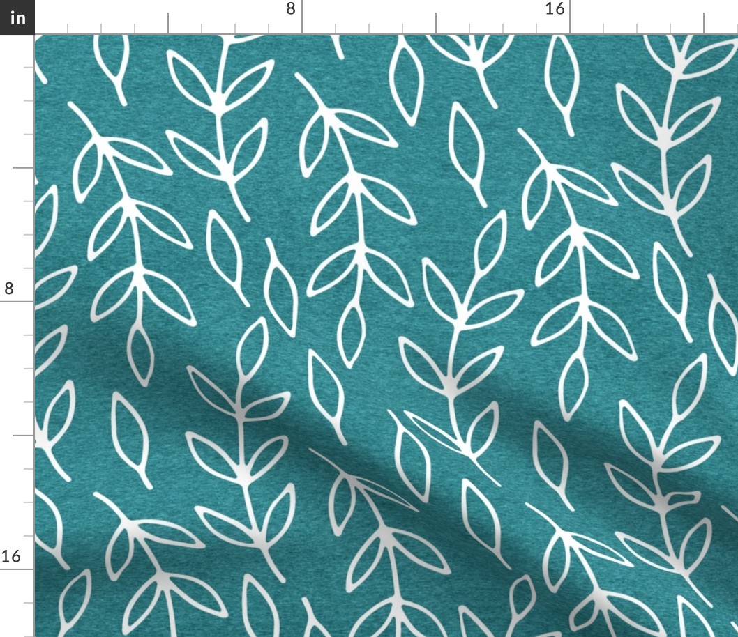 Half Scale Branches (heather turquoise) Home Decor Bedding, GingerLous