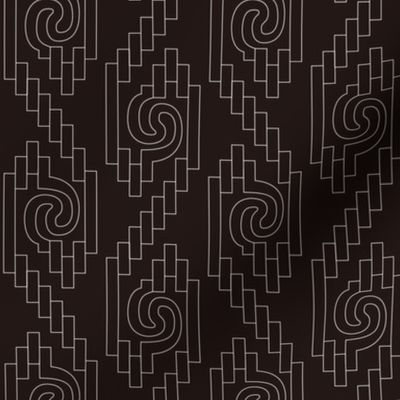 Inca Swirled Ropes in Black