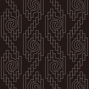 Inca Swirled Ropes in Black