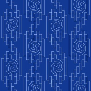 Inca Swirled Ropes in Blue