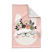 Floral Bunny - Tea towel 