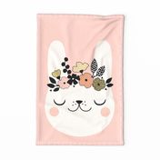 Floral Bunny - Tea towel 