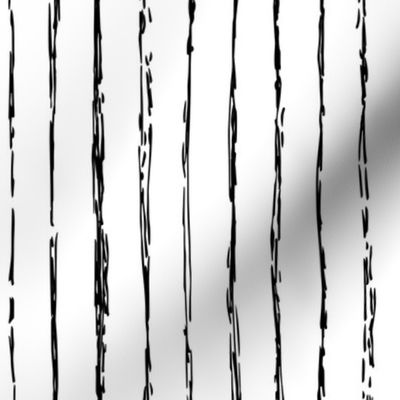 Raw vertical Inky stripes minimal Scandinavian style trend abstract print black and white monochrome