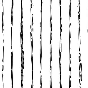 Raw vertical Inky stripes minimal Scandinavian style trend abstract print black and white monochrome