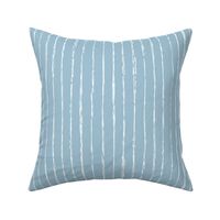 Raw vertical Inky stripes minimal Scandinavian style trend abstract print sea blue