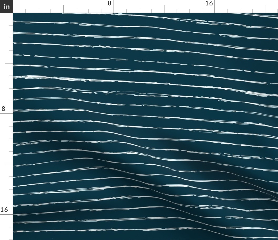 Raw horizontal Inky stripes minimal Scandinavian style trend abstract print navy blue winter