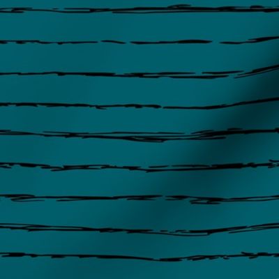 Raw horizontal Inky stripes minimal Scandinavian style trend abstract print ocean green